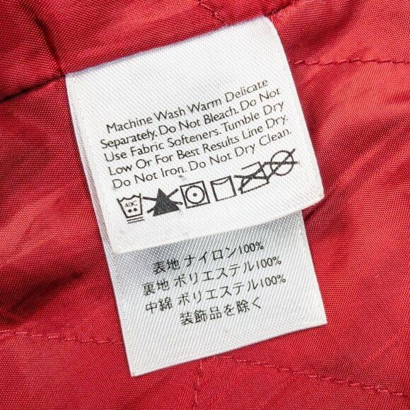 Eddie Bauer Red Windbreaker Winter Jacket Sz L - Picture 8 of 12